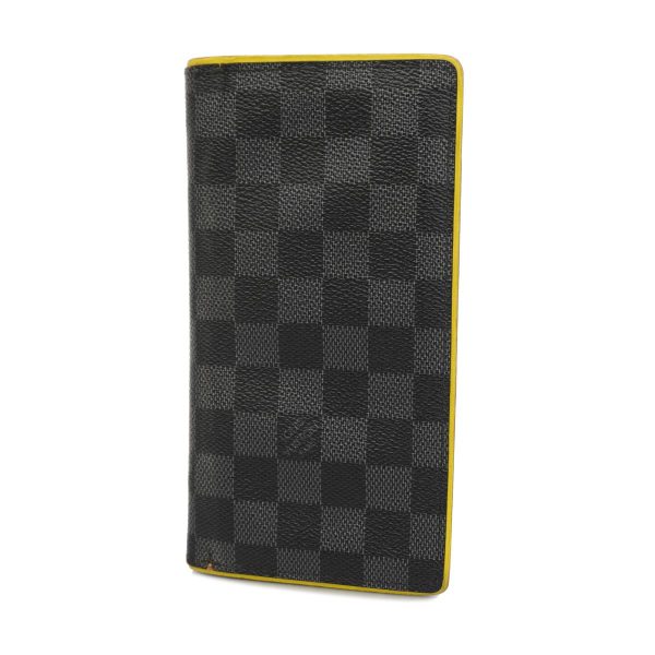 1240001037855 1 Louis Vuitton Long Wallet Blazer Black Gray Yellow