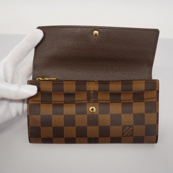 1240001037869 11 Louis Vuitton Long Wallet Portefeuille Sara Ebene