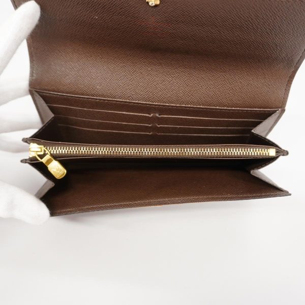 1240001037869 3 Louis Vuitton Long Wallet Portefeuille Sara Ebene