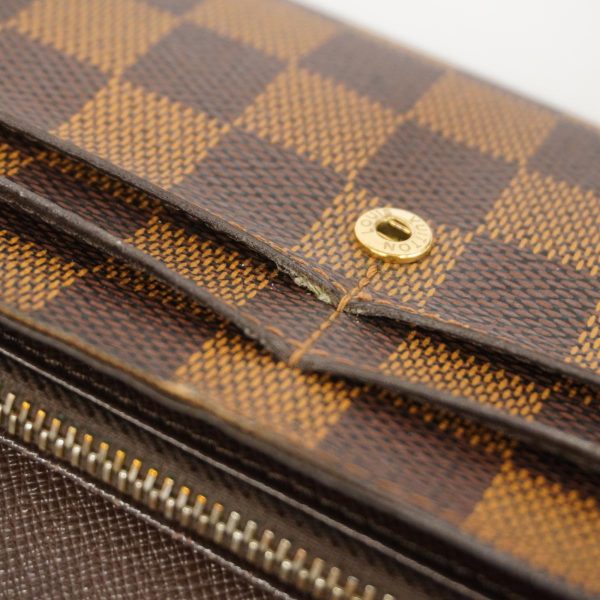 1240001037869 5 Louis Vuitton Long Wallet Portefeuille Sara Ebene