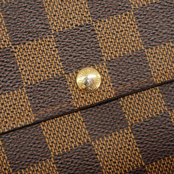 1240001037869 6 Louis Vuitton Long Wallet Portefeuille Sara Ebene