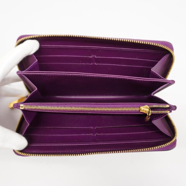 1240001037873 3 Louis Vuitton Long Wallet Vernis Zippy Amethyst