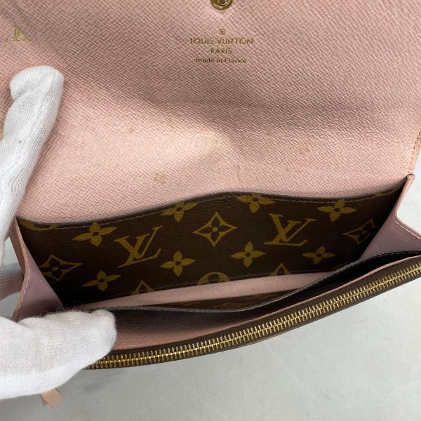 1240001037898 3 Louis Vuitton Wallet Emily Brown Rose Ballerine