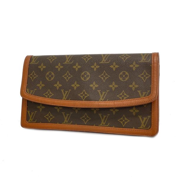 1240001037901 1 Louis Vuitton Clutch Bag Monogram Pochette Dame GM Brown