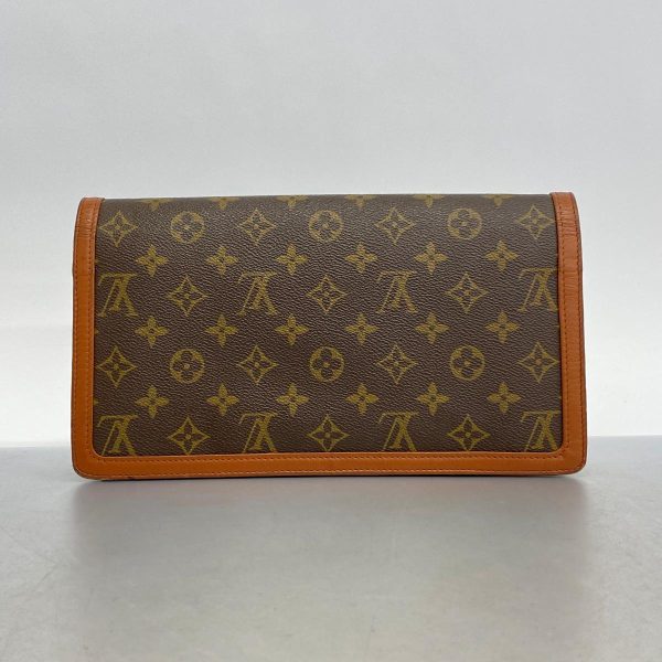 1240001037901 13 Louis Vuitton Clutch Bag Monogram Pochette Dame GM Brown