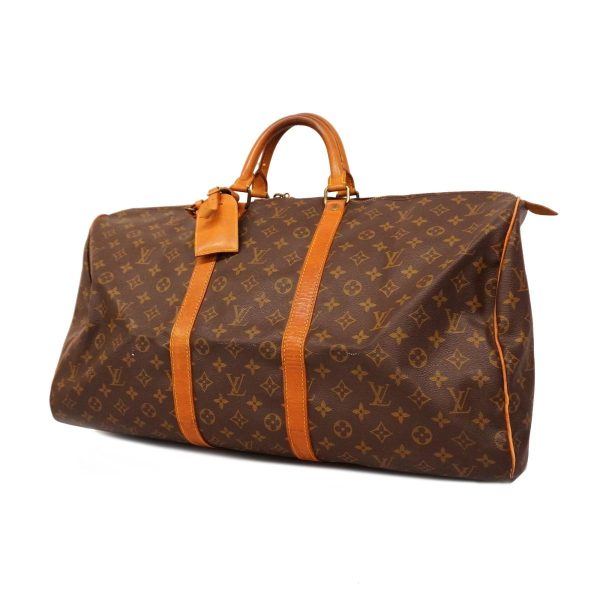 1240001037910 1 Louis Vuitton Boston Bag Monogram Keepall 55 Brown