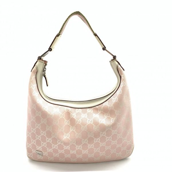 1240001037918 1 Gucci Handbag One Shoulder Bag GG Canvas Pink White