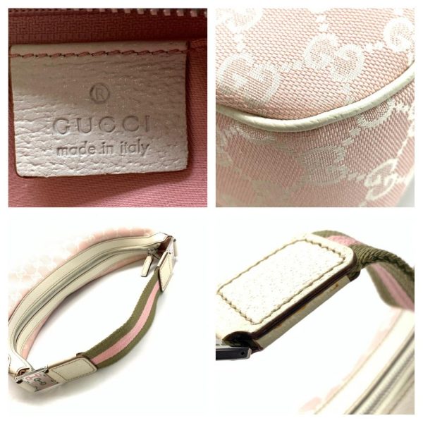 1240001037918 8 Gucci Handbag One Shoulder Bag GG Canvas Pink White