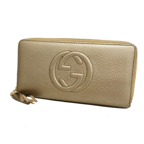 1240001037927 1 Gucci Long Wallet Soho Leather Gold Champagne