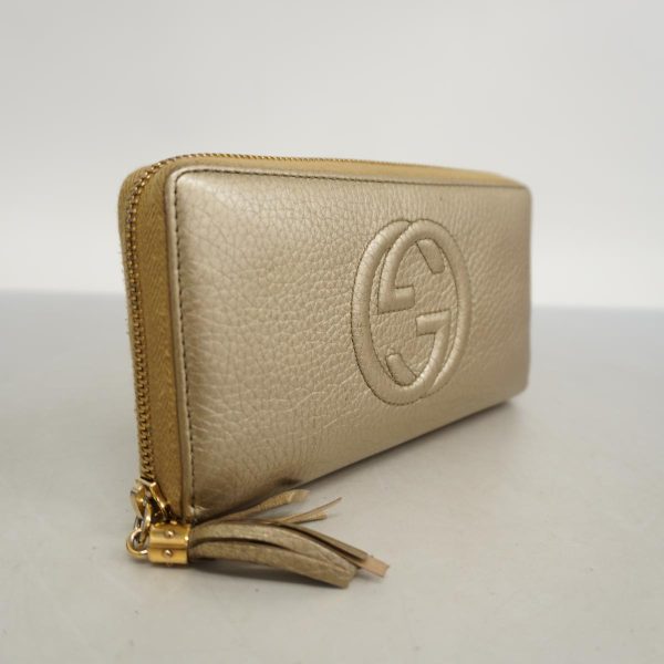 1240001037927 2 Gucci Long Wallet Soho Leather Gold Champagne