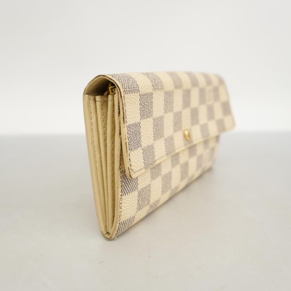 1240001037945 2 Louis Vuitton Long Wallet Portefeuille Sara White