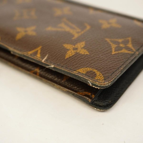 1240001037976 10 Louis Vuitton Long Wallet Tanon Brown Black