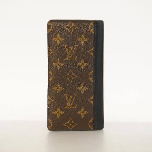 1240001037976 14 Louis Vuitton Long Wallet Tanon Brown Black