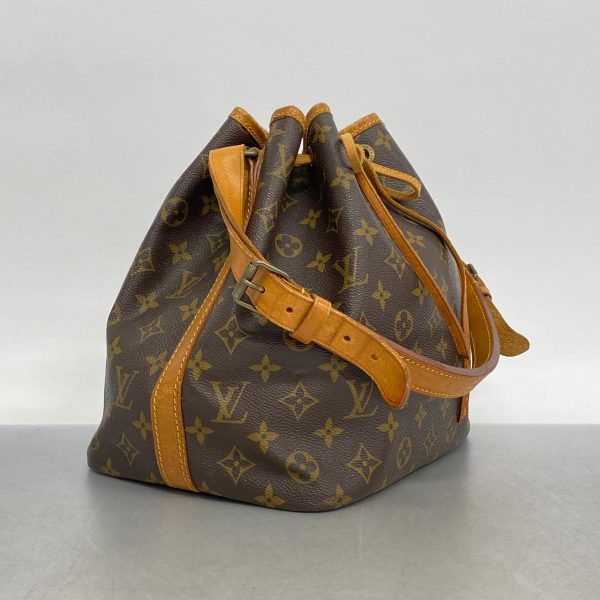 1240001038008 2 Louis Vuitton Shoulder Monogram Petit Noe Brown