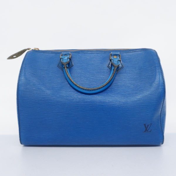 1240001038016 18 Louis Vuitton Handbag Epi Speedy 30 Toledo Blue