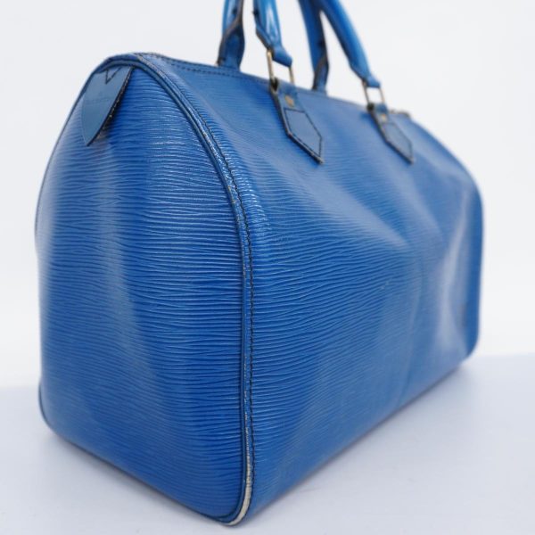 1240001038016 2 Louis Vuitton Handbag Epi Speedy 30 Toledo Blue