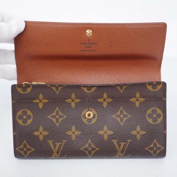 1240001038020 12 Louis Vuitton Long Wallet Monogram Pochette Brown