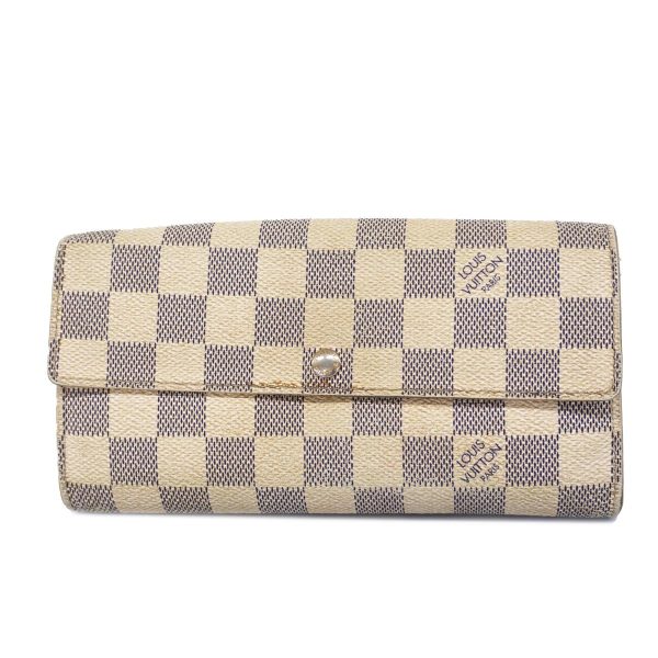 1240001038023 1 Louis Vuitton Long Wallet Portefeuille Sara White