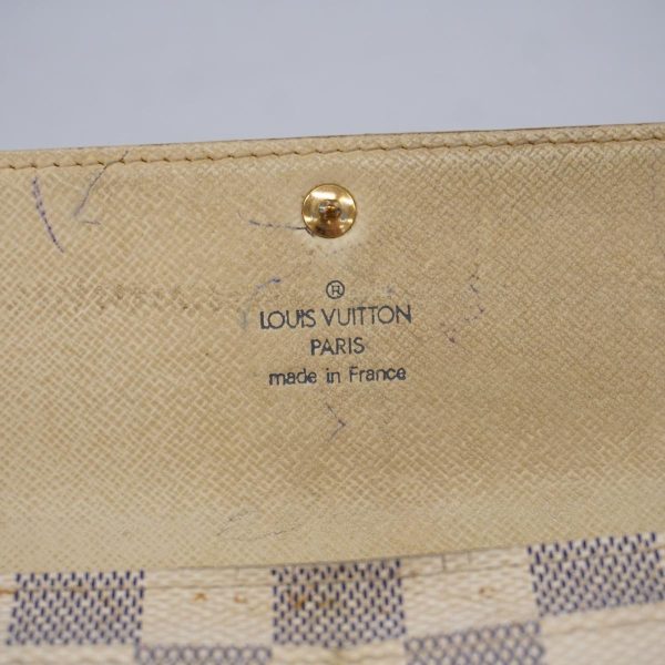 1240001038023 4 Louis Vuitton Long Wallet Portefeuille Sara White