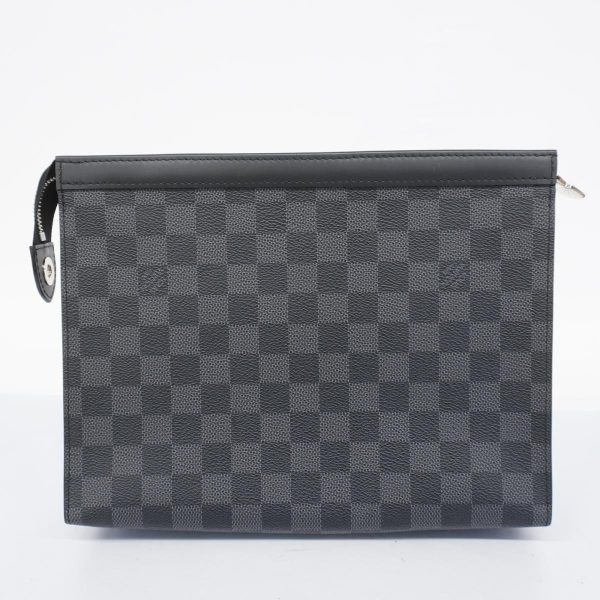 1240001038043 9 Louis Vuitton Clutch Bag Voyage MM Black Gray