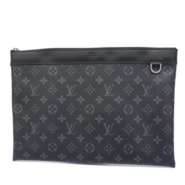 1240001038060 1 Louis Vuitton Clutch Bag Discovery Black Gray