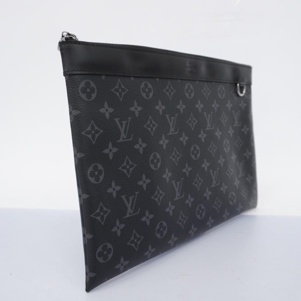 1240001038060 2 Louis Vuitton Clutch Bag Discovery Black Gray