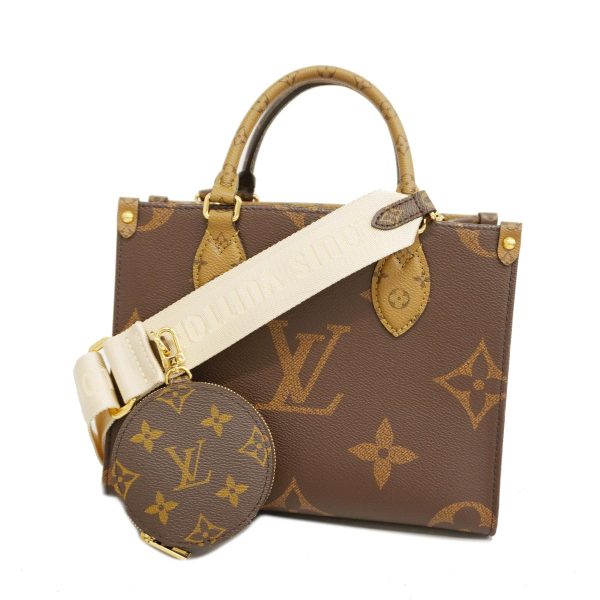 1240001038089 1 Louis Vuitton 2way Bag Reverse On The Go PM Brown