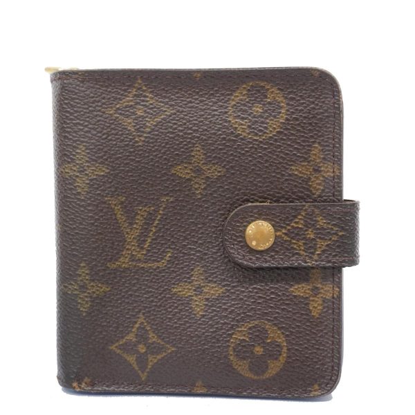 1240001038096 1 Louis Vuitton Wallet Monogram Compact Zip Brown