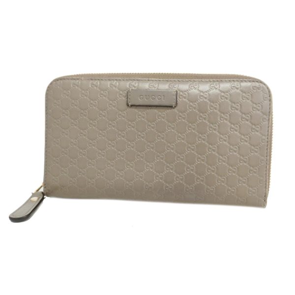 1240001038120 1 Gucci Long Wallet Micro Guccisima Leather Gray