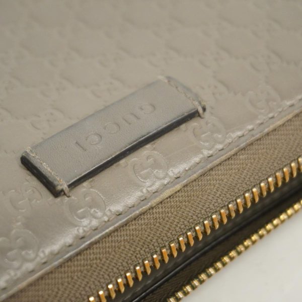 1240001038120 10 Gucci Long Wallet Micro Guccisima Leather Gray