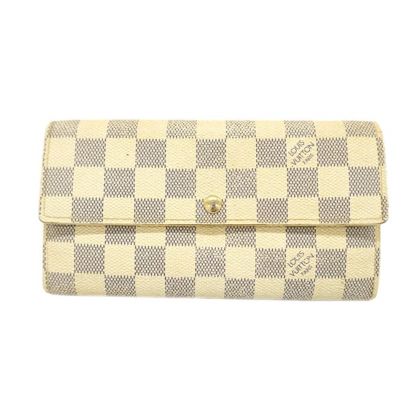 1240001038129 1 Louis Vuitton Long Wallet Portefeuille Sara White