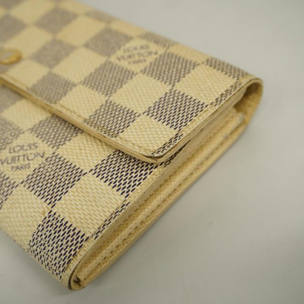 1240001038129 5 Louis Vuitton Long Wallet Portefeuille Sara White