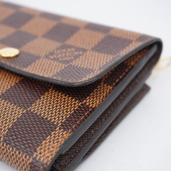 1240001038137 9 Louis Vuitton Tri fold Wallet Damier Elise Ebene