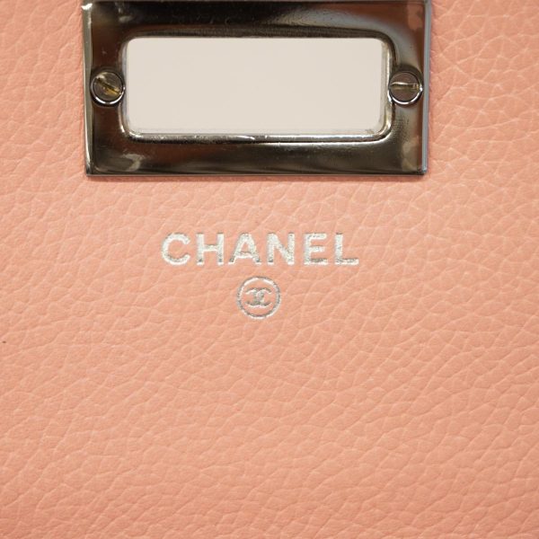 1240001038145 5 Chanel Wallet Leather Pink Silver Hardware