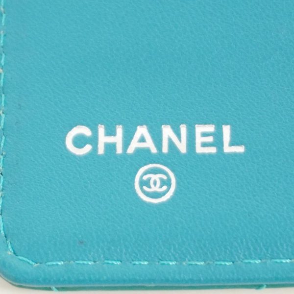 1240001038160 4 1 Chanel Long Wallet Matelasse Patent Leather Blue