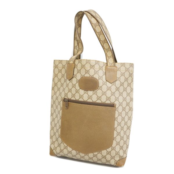 1240001038162 1 1 Gucci Tote Bag GG Supreme Brown Gold Hardware