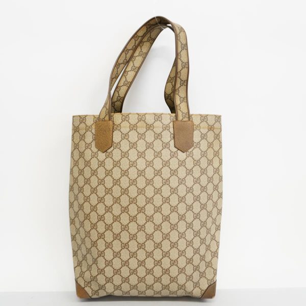 1240001038162 11 1 Gucci Tote Bag GG Supreme Brown Gold Hardware