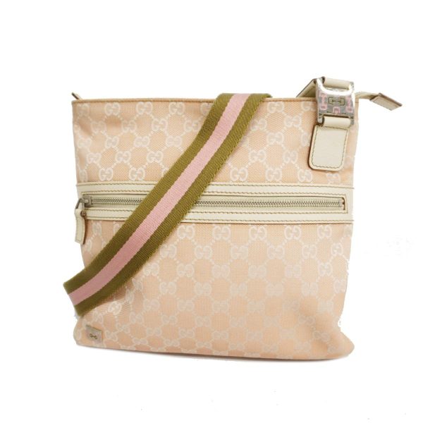 1240001038176 1 Gucci Shoulder Bag GG Canvas Pink Silver Hardware