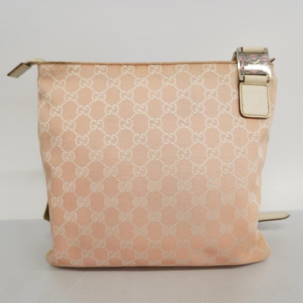 1240001038176 13 Gucci Shoulder Bag GG Canvas Pink Silver Hardware