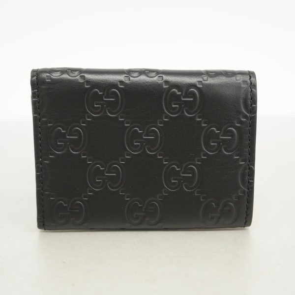 1240001038178 7 Gucci Tri fold Wallet Guccisima Leather Black