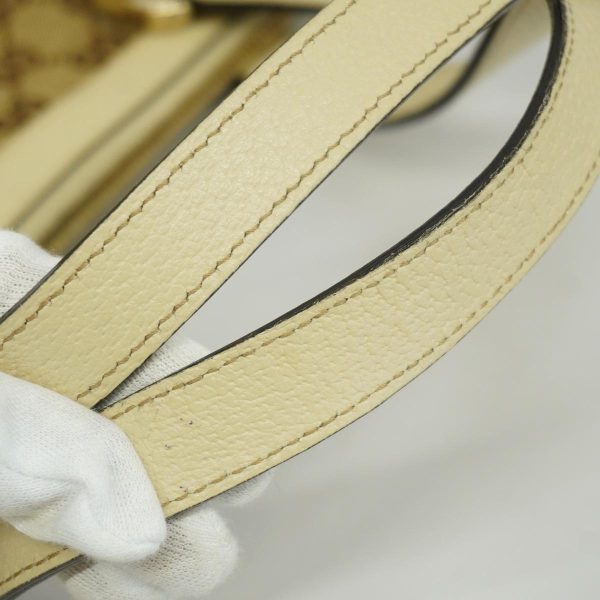 1240001038215 13 Gucci Tote Bag GG Canvas Ivory Brown Gold Hardware