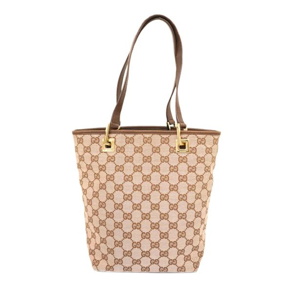 1240001038220 1 Gucci Tote Bag Canvas Pink Brown Gold Hardware