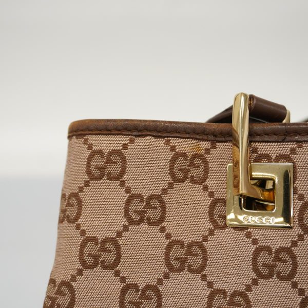 1240001038220 11 Gucci Tote Bag Canvas Pink Brown Gold Hardware