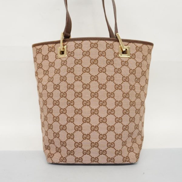 1240001038220 12 Gucci Tote Bag Canvas Pink Brown Gold Hardware