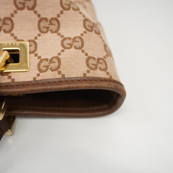 1240001038220 8 Gucci Tote Bag Canvas Pink Brown Gold Hardware