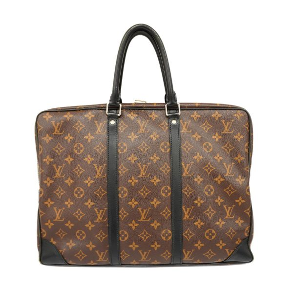 1240001038221 1 Louis Vuitton Briefcase Porte De Cumin Brown Black