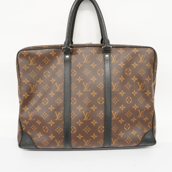 1240001038221 11 Louis Vuitton Briefcase Porte De Cumin Brown Black