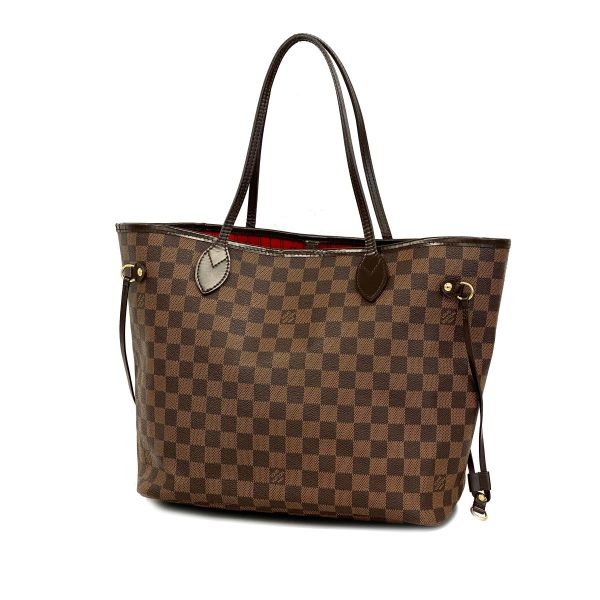 1240001038254 1 Louis Vuitton Tote Bag Damier Neverfull MM Ebene