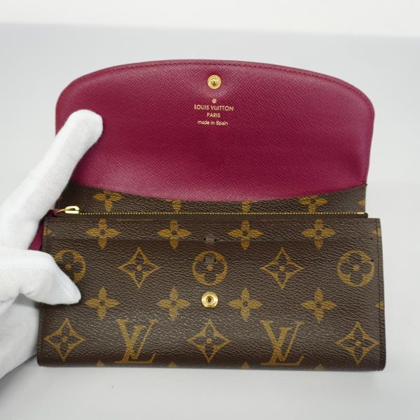 1240001038305 3 Louis Vuitton Long Wallet Emily Brown Fuchsia