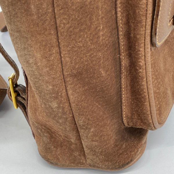 1240001038392 12 1 Gucci Rucksack Bamboo Suede Brown Champagne